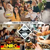 ANRO Tafelkleed Effen linnenlook Bruin 220x140cm Rechte rand Afwasbaar Waterafstotend