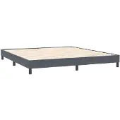 vidaXL Bedframe zonder matras 200x220 cm fluweel donkergrijs