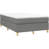 DKD Home Decor Boxspring met matras stof donkergrijs 120x190 cm