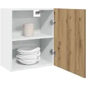 vidaXL Hangkasten 2 st Lyon 50x31x60 cm bewerkt hout artisanaal eikenkleur