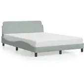 vidaXL Bedframe "Dover" 120x200 cm fluweel lichtgrijs