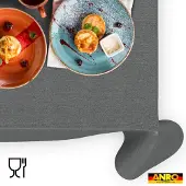 ANRO Tafelkleed Effen linnenlook Grijs 140x100cm Rechte rand Afwasbaar Waterafstotend