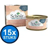 Schesir 15x Kitten Care 3-12 blik gelei kip&aloe 85gr