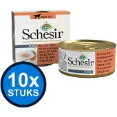 Schesir 10x hond blik gelei kip&papaya 150gr