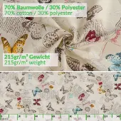 ANRO Tafelkleed Vlinders Meerkleurig Ovaal 240x140cm Met sierband Afwasbaar Waterafstotend