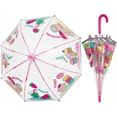 Perletti Kinderparaplu, Transparant, Veilig, Snoepjes Print