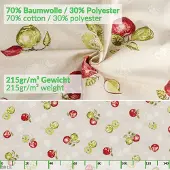 ANRO Tafelkleed Appels Meerkleurig Ovaal 260x140cm Rechte rand Afwasbaar Waterafstotend