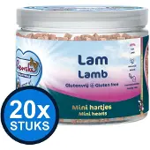 Renske 20x gezonde beloning mini hartjes hond lam 100gr