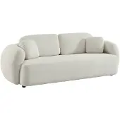 Sweeek 3 zits bank met chenille stof Wit