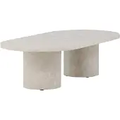 Nest of Nora Salontafel ovaal 120x60 cm - Marmerlook - Beige