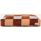 DOGGUO Hondenkussen BLOCK-BED-BROWN/BEIGE/BLUE-M