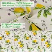 ANRO Tafelkleed Citroenen Meerkleurig 280x140cm Met sierband Afwasbaar Waterafstotend