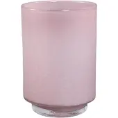 Ptmd Hervy Pink Glass Vase Round Straight On Foot M