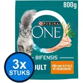 Purina One 3x - Adult Kip - Kattenvoer Droogvoer - 800 g