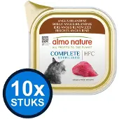 Almo Nature 10x HFC - Kattenvoer Natvoer Kuipje - Gesteriliseerd Complete - Angus Rund - 85g