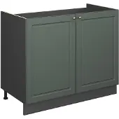 Vicco Wastafelkast Fame-Line, Groen-Goud Landhuis/Antraciet, 100 cm zonder werkblad