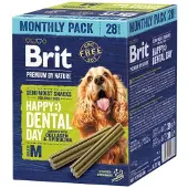 Brit - Dental snack - Medium - voordeelpakket - maandpakket