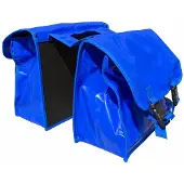 Traveler Dubbele Fietstas Bisonyl Blauw – Waterdicht – Extra Sterk – Met Reflectiestrepen