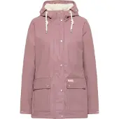 Mymo Regenjas met voering van imitatiebont keepsudry Dames mauve