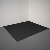 Schulte Receveur De Douche Extra Plat--anthracite-90x100x3,2cm-effet Pierre-ultra Léger-antidérapant