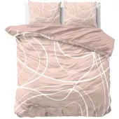 Sleeptime 2-persoons dekbedovertrek met print 200x220 cm - roze