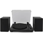 AVCOM Bluetooth Turntable System with Audio-Technica Stylus Black