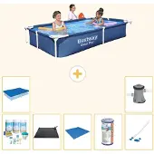 Bestway Steel Pro, rechthoekig zwembad - 221x150x43 cm - 8-delig - S21513