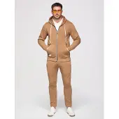 OMBRE Set - Katoen - Lange Mouw - Effen Koffie XL