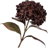 Silk-ka Kunstbloem-Zijden Bloem Hortensia Tak Bruin-Bordeau 67 cm