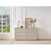 Vente-unique Ladekast 6 lades - Beige en goud - VALONIRO