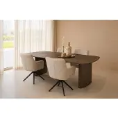 LivingFurn - Tyler eettafel 220 cm - bruin