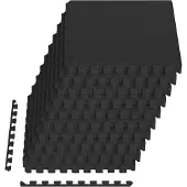 vidaXL Zwembadbodem beschermmat, 50 stuks, zwart, 18 m², EVA-schuim