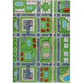 Muratap Kindervloerkleed verkeer speelkleed wasbaar antislip- 120x170 cm