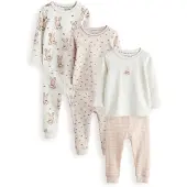 Next - Meisjes - Set van 3 behaaglijke pyjama's - Crème