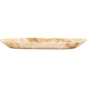 Ptmd Draya Onyx White Organic Oval Shaped Bowl Small