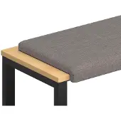 vidaXL Bankkussen Stof Taupe Diepte 35 cm