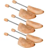 TecTake 3 Paar Spiraalveer Schoenspanners 44-45 - Lotushout, Innovatief Schoenonderhoud, Voorkomt Loopplooien, Universeel voor Dames- en Herenschoenen