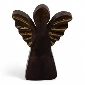 AW Gifts Small Mango Wood Angel - Gold Decor