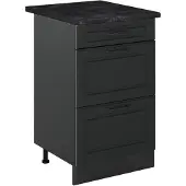 Vicco Keukenonderkast R-Line, Antraciet landelijk/Antraciet, 50 cm antraciet werkblad