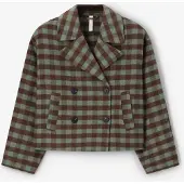 Sissy-Boy Groene ruiten wollen peacoat jas | Maat: L-XL