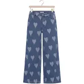 LOOXS Wide leg dark denim hearts voor meisjes in de kleur