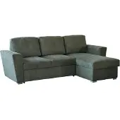 Invicta Slaapbank APARTMENT 245cm 3-zitter met ottoman en opbergruimte geweven stof groen - 47599