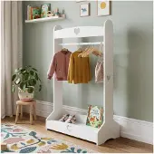 En.casa Kinderrek Haandsvanssad 126x73x43 cm wit []