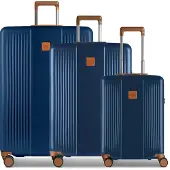 Bric's Ferrara 4 wielen Kofferset 3-delig met uitbreidingsplooi blauw