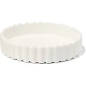 HEMA Kaarsonderzetter ⌀20cm Keramiek Ribbel Wit (wit)