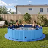 Syfax Zwembad Grondmat 16 st Ø 235 cm Rond EVA Schuim Blauw