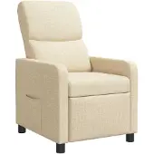 vidaXL Recliner Crèmekleurig Polyester