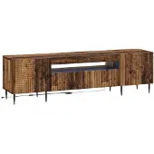 vidaXL LED tv-meubel HAARLEM 153 x 35 x 43 cm Oud hout Bewerkt hout