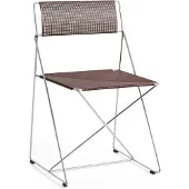 HAY X-Line Stoel Chromed base Indoor | Iron red powder coated seat|back