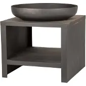 Esschert Design Vuurschaal met houtopslag 62 cm zwart
